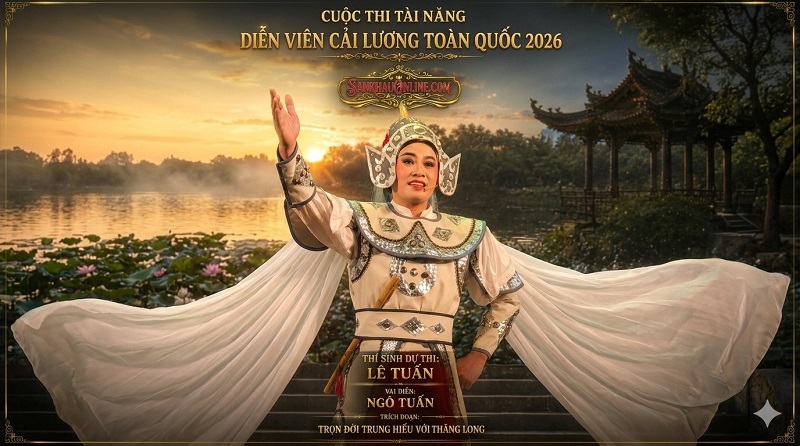 Lê Tuấn giành Giải Nhì tại Cuộc thi Tài năng Diễn viên Cải lương Toàn quốc 2026